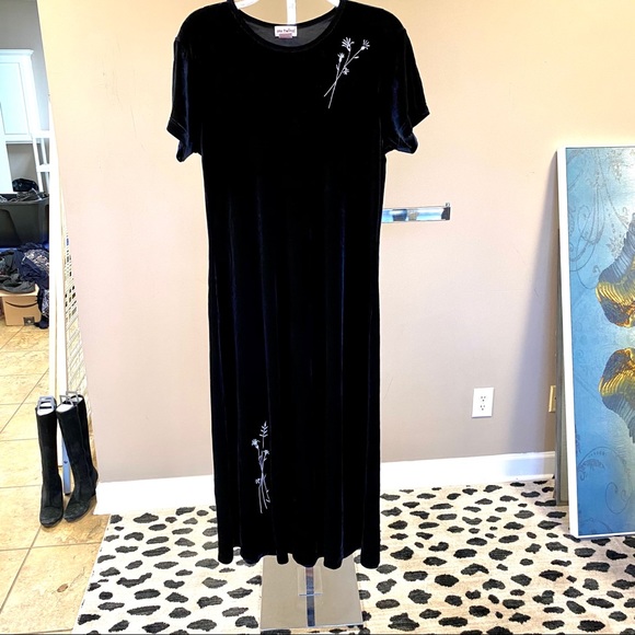 Velvet maxi dress black - Picture 3 of 10